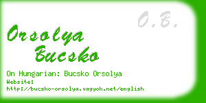 orsolya bucsko business card